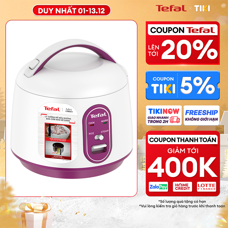 Nồi cơm điện cơ Tefal 0.7L - Thương hiệu Pháp - RK224168- Hàng chính hãng
