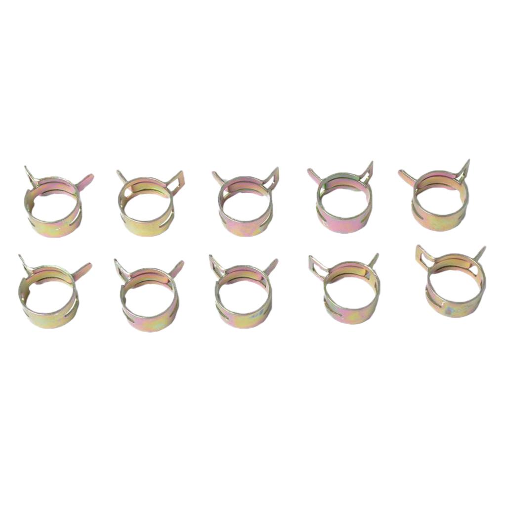 10x Spring Clip Tube Pipe Air Tube Clamp Fuel Line Silicone Vacuum Hose 18mm