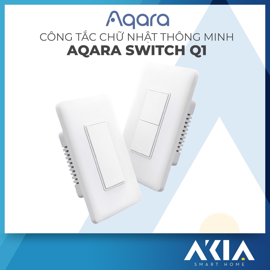 Công tắc chữ nhật gắn tường thông minh Aqara Smart Wall Switch chuẩn Mỹ - Có Dây Nguội