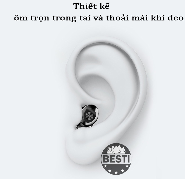 Tai Nghe Bluetooth 5.0 Không Dây Nhét Tai Mini Thể Thao Thông Minh Chống Nước - Màn Hình Led Thể Hiện Mức Pin – Hàng Chính Hãng