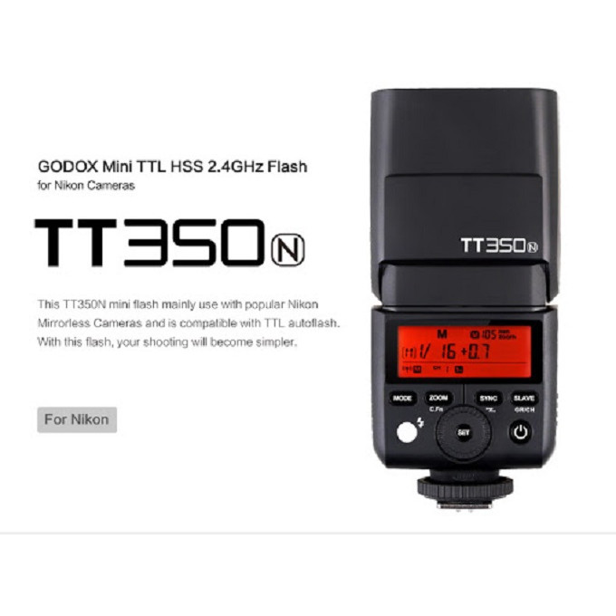 ĐÈN FLASH GODOX TT 350 NIKON - HÀNG CHÍNH HÃNG