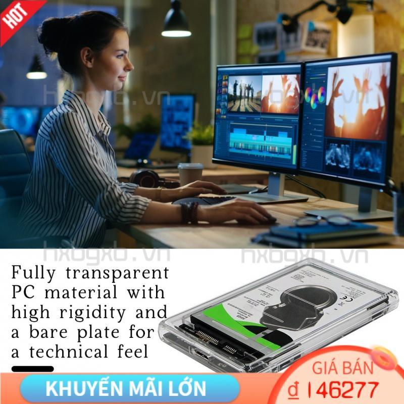 Hộp ổ cứng HDD Type C tốc độ cao 2.5 inch trong suốt