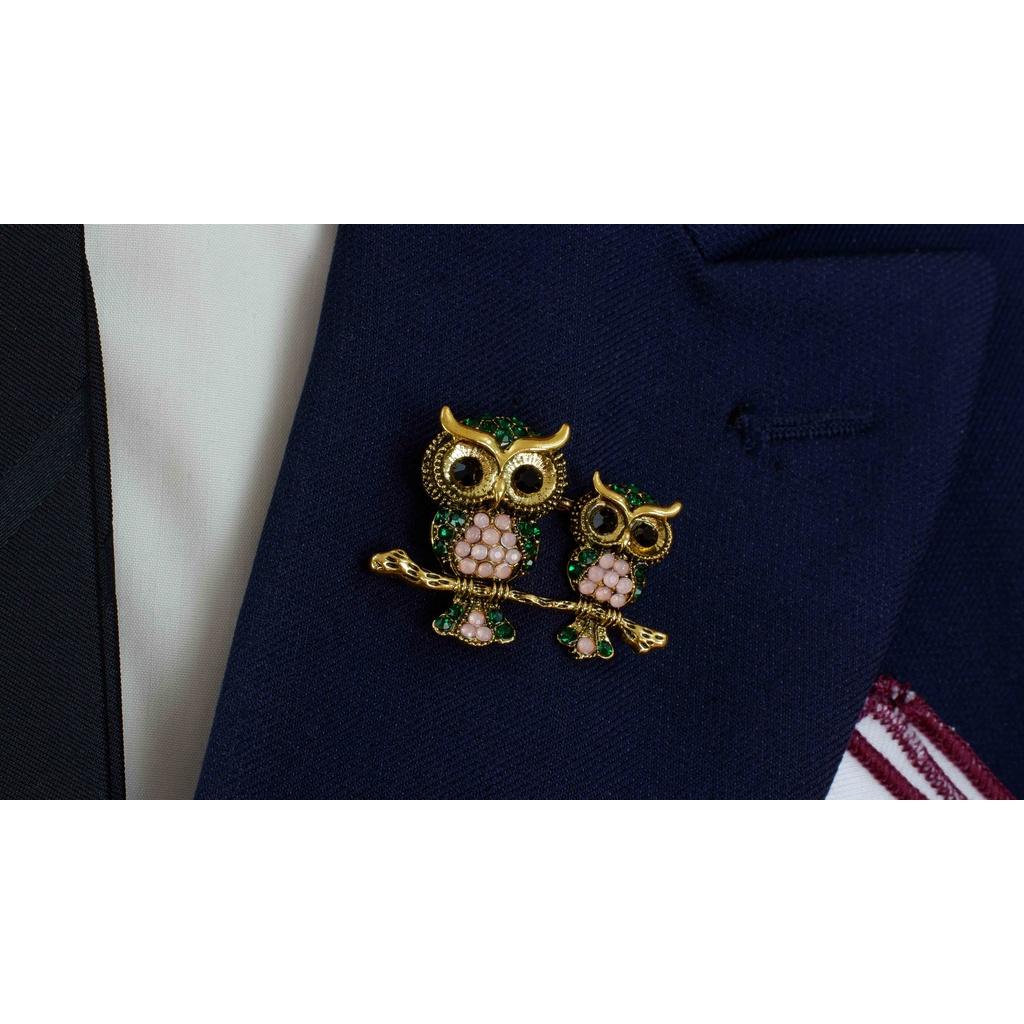 Pin Cài Áo Diamond Owl