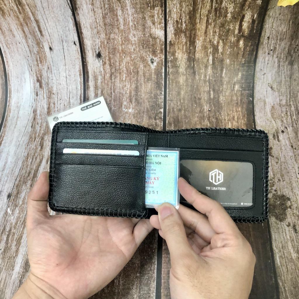 Ví Da Cá Sấu Khâu Viền 1 Mặt