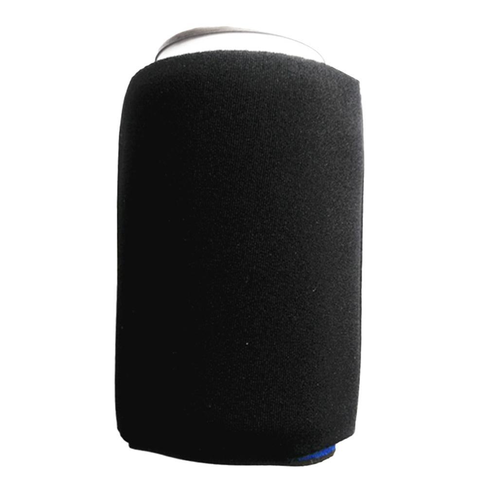 2 Pieces Classic Neoprene Insulated Beer Can Cooler Soda Sleeve Covers Wraps Black