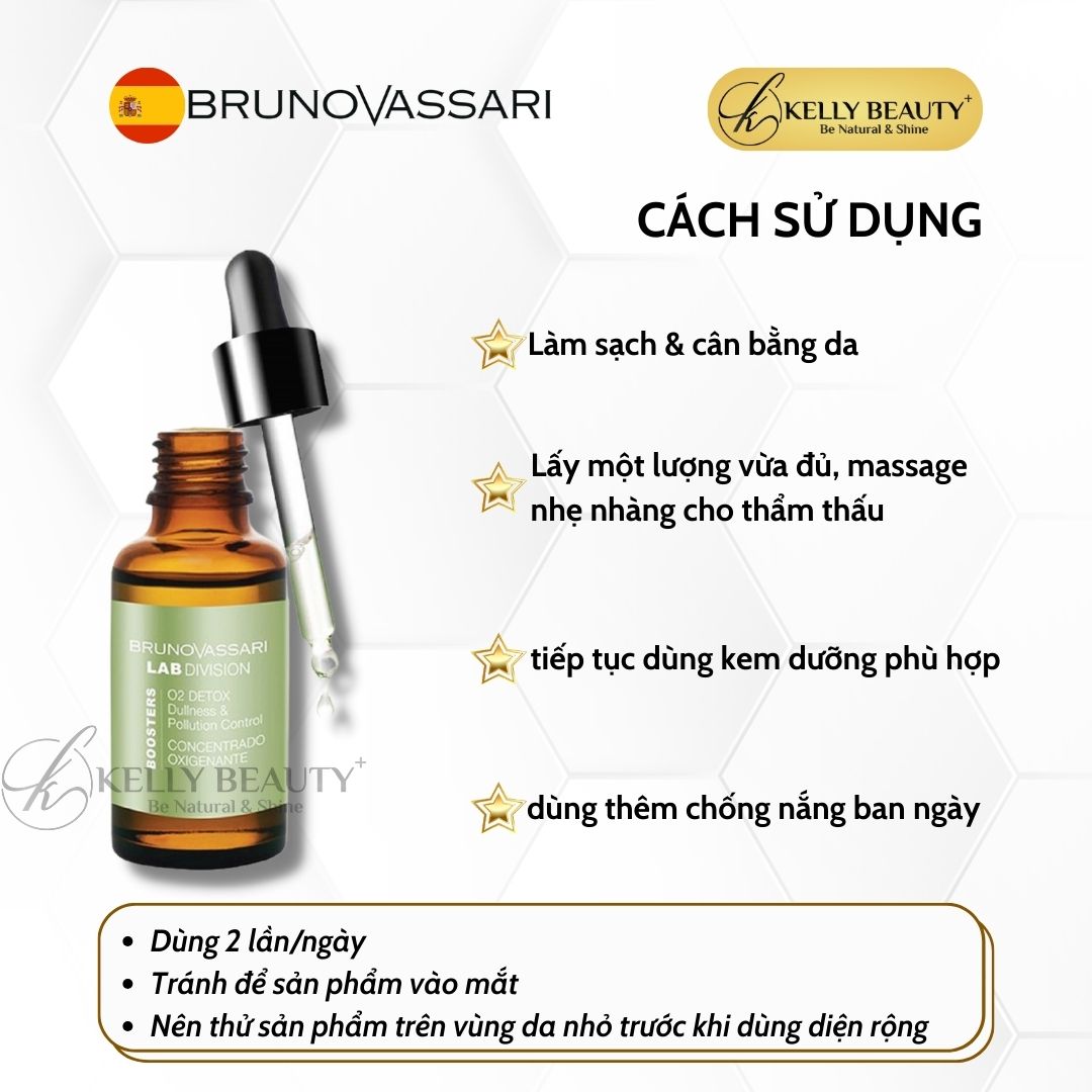 Tinh Chất Thanh Lọc Làn Da Lab Division Boosters O2 Detox - Bruno Vassari | Kelly Beauty