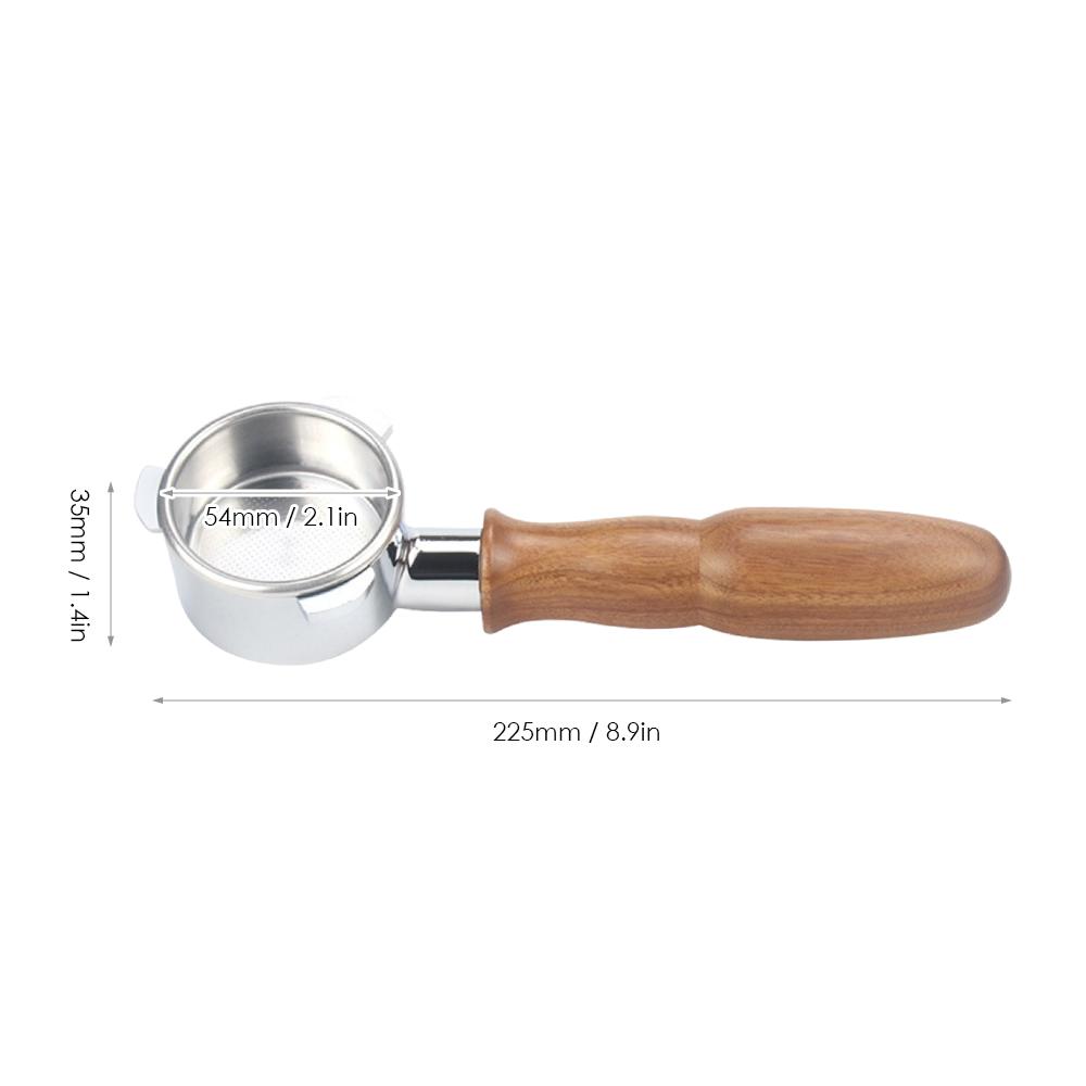 Bộ Lọc Cà Phê Không Đáy Tay Cầm Gỗ 54mm Thay Thế Cho Máy Pha Cà Phê Breville 880 / 870 / 850