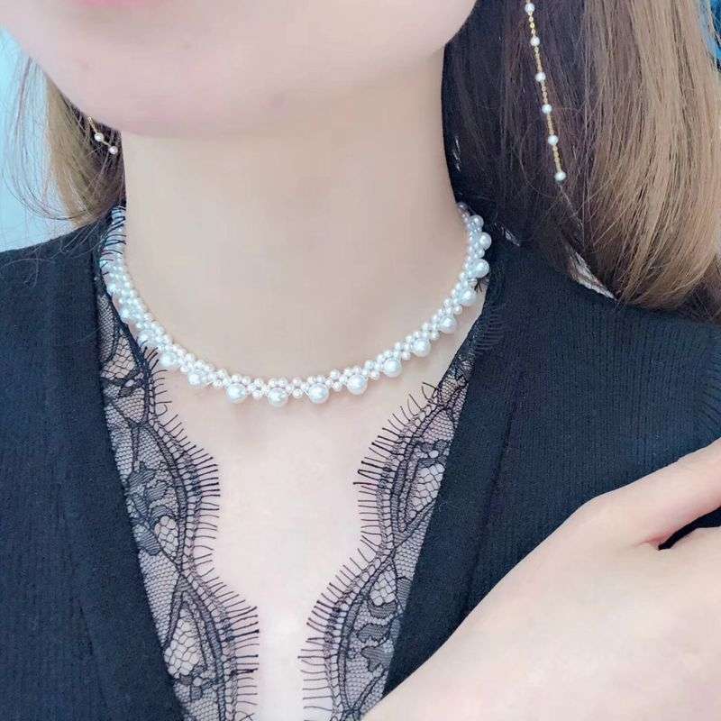Vòng Cổ Ngọc Trai Thiên Nhiên Cao Cấp - Kết Viền Hoa Sao - Trang Sức Cô Tấm - PILULE PERL - CTJ9805