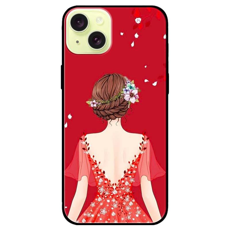 Ốp lưng dành cho Iphone 15 - Iphone 15 Plus - Iphone 15 Pro - Iphone 15 Pro Max - Cô Gái Váy Đỏ - Hàng Chính Hãng