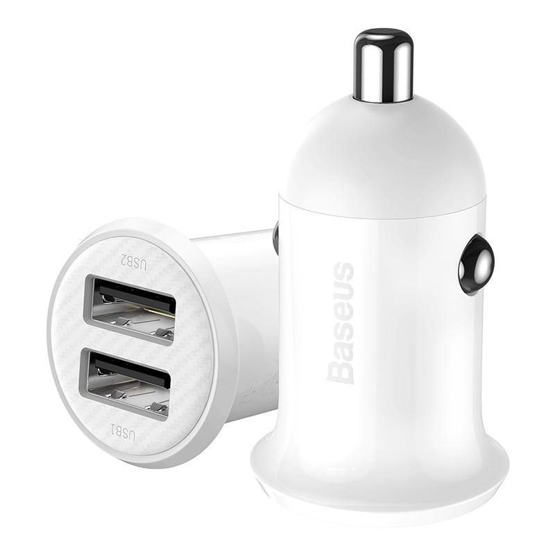 Tẩu sạc 2 cổng USB dùng trên xe hơi Baseus Grain Pro Car Charger