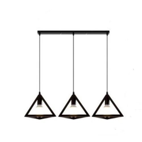 Bộ đèn thả khối tam giác TG100 - kèm bóng LED và đế ốp trần