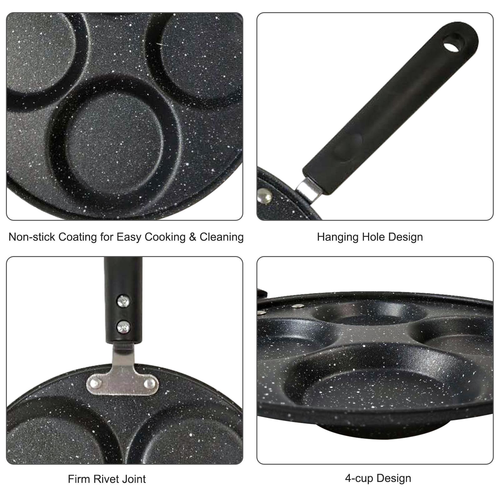 Chảo chiên bằng thép với hình trái tim và hình tròn