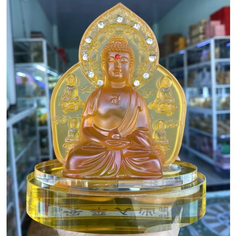 Tượng Quan Âm Lưu Ly Vàng 2 mặt - Trang Trí TapLo Ô Tô