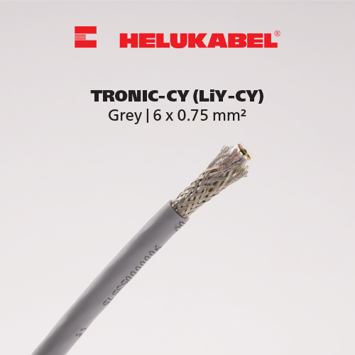 Dây cáp điều khiển HELUKABEL TRONIC-CY (LiY-CY) | Grey | 6 x 0.75 mm²