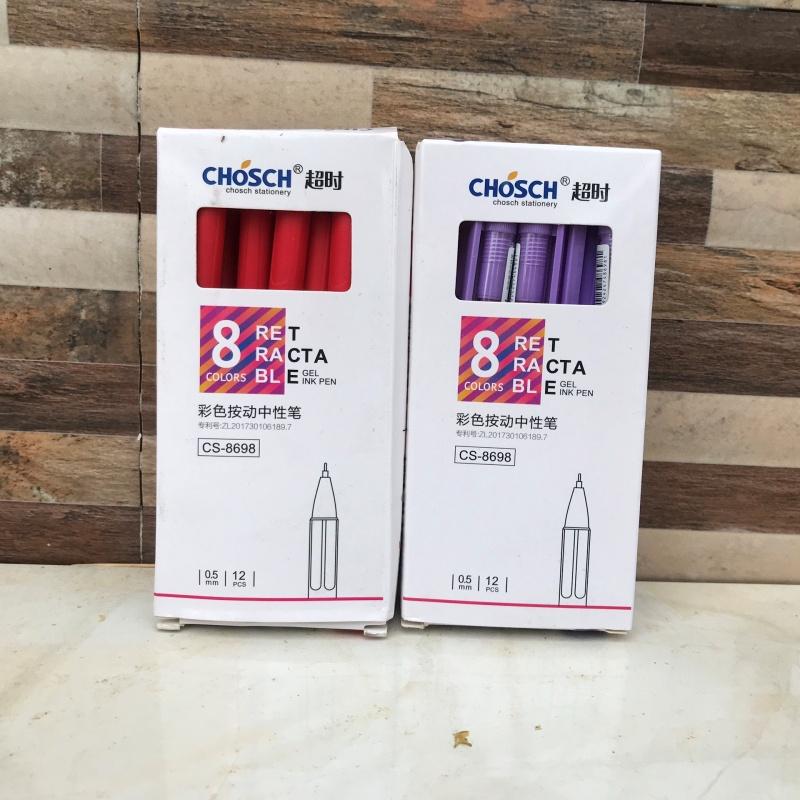 Bút Nước Dạng Bấm Chosch CS8698 Xanh, Đỏ, Tím ,đen (1 cây)