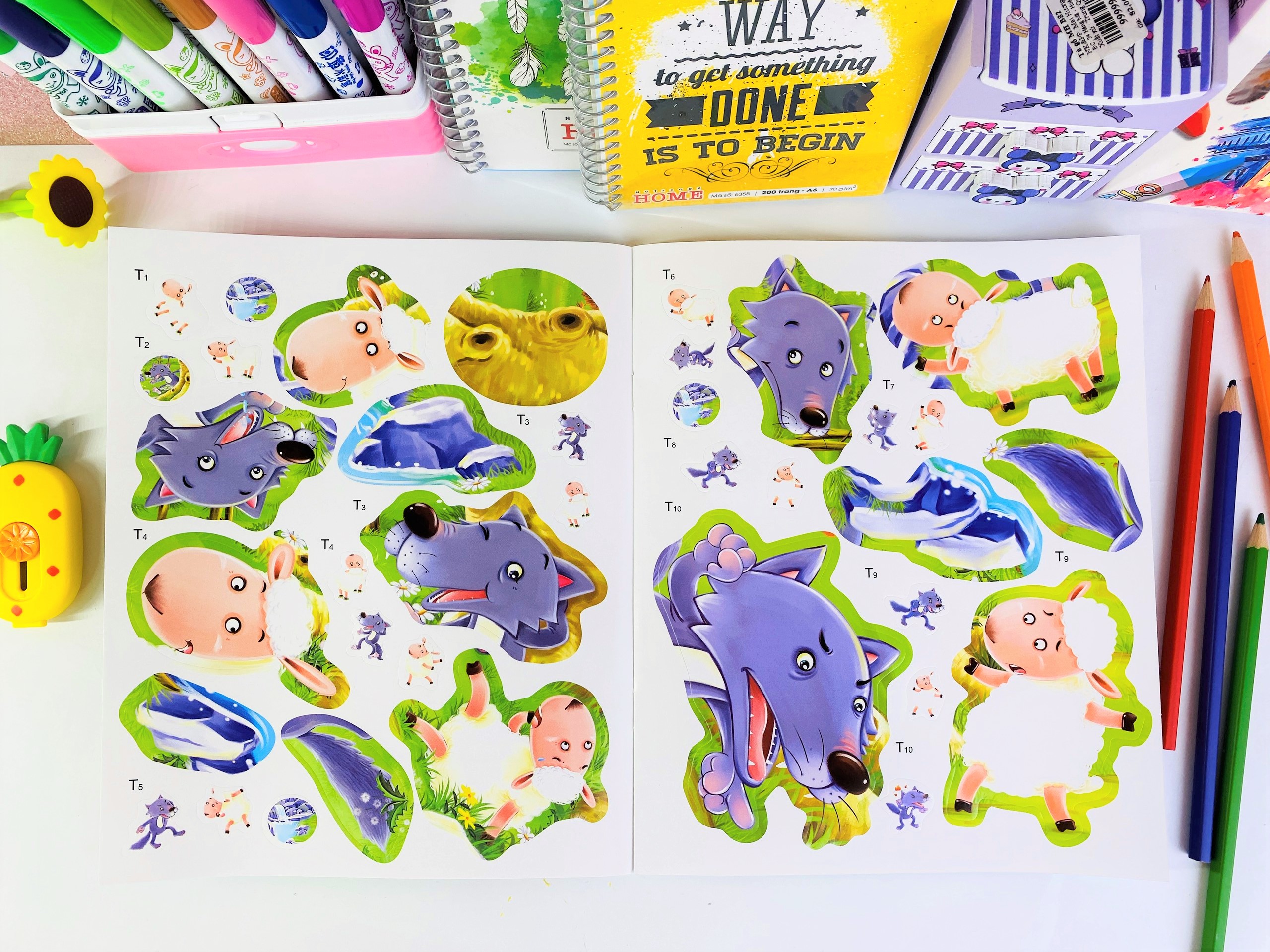 Sách - Combo 8 Cuốn Truyện Cổ Tích Kinh Điển Stickers - Ndbooks