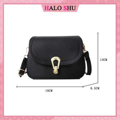 Túi xách nữ, túi đeo chéo nữ 2 dây da 3 ngăn sang trọng HALO SHU size 20