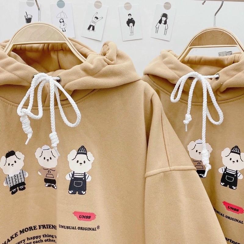  Áo khoác Hoodie Family Bear tay phồng