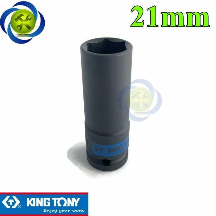 Tuýp 21mm 1/2 kingtony 493521M loại dài 6 cạnh màu đen