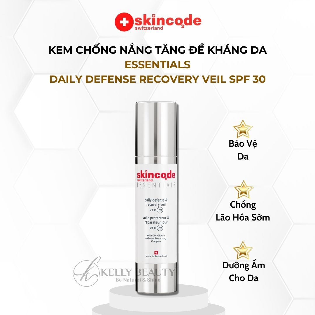 Hình ảnh Kem Chống Nắng Tăng Đề Kháng Da Skincode Essentials Daily Defense Recovery SPF 30 | Kelly Beauty