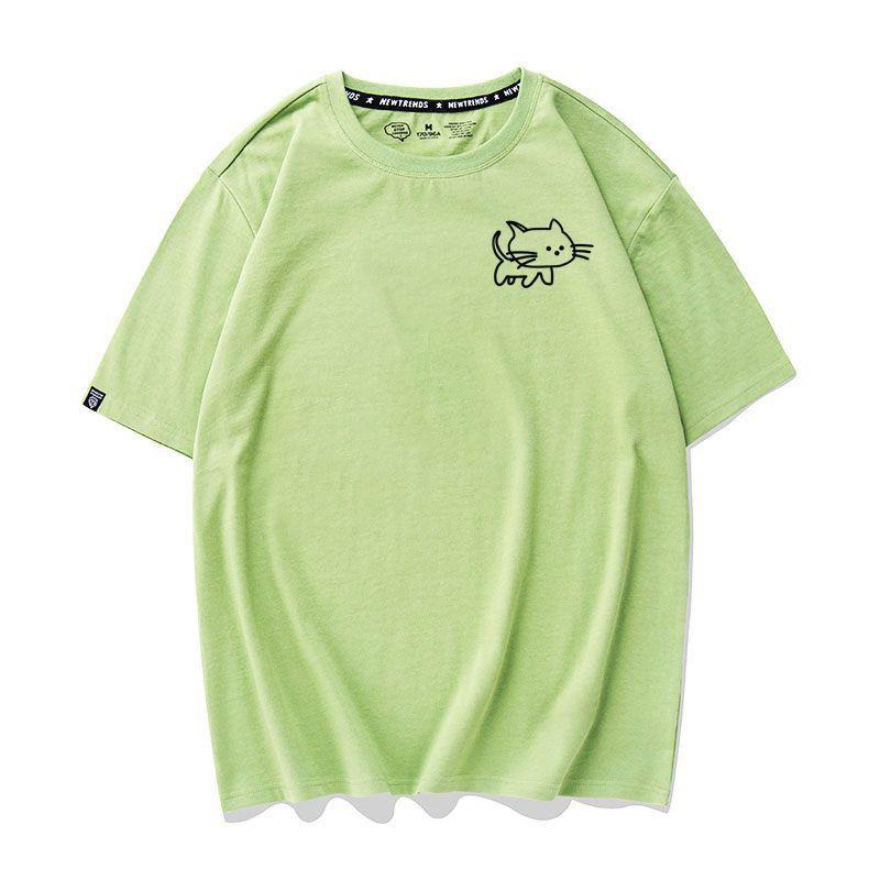 Áo Thun Nữ Tay Ngắn Hình Icon Mèo Nhiều Màu - Unisex - Cotton - Mã AT018