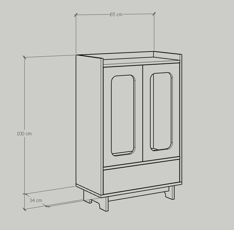 [Happy Home Furniture] MEYDAN, Tủ giày 2 cánh mây, 65cm x 34cm x 100cm ( DxRxC), TCM_055