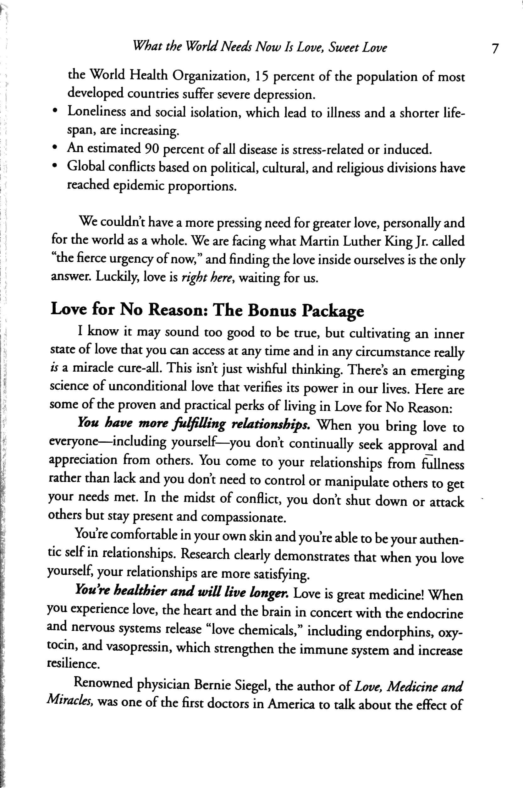 Love For No Reason: 7 Steps to Creating a Life of Unconditional Love