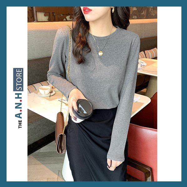 Ao thun nữ tay dài chất cotton mềm mịn
