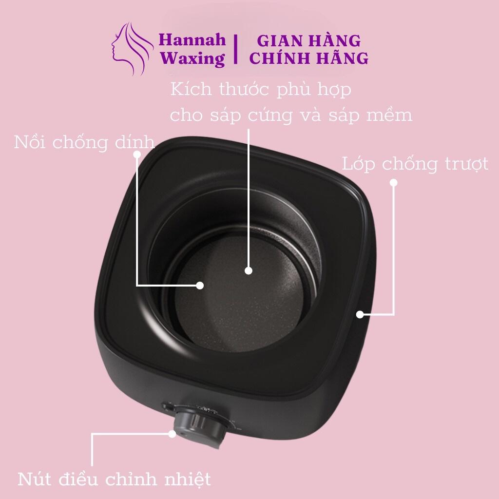 Combo 100gr Sáp Sữa Dừa Premium+Nồi Nấu Sáp Wax Lông Chống Dính Thế Hệ Mới HANNAH WAXING Tặng Que