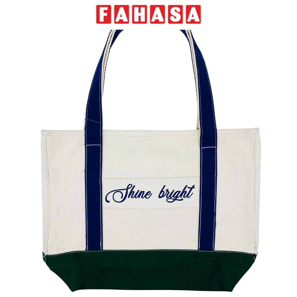 Túi Vải Tote Thêu Chữ - Size M - Saigon ZeroWaste - Mẫu 5 (Slogan Ngẫu Nhiên)