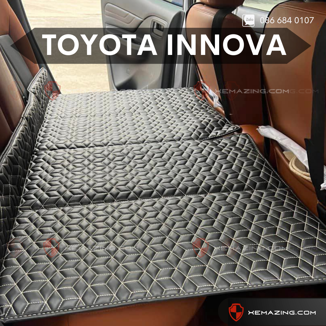 Đệm Nằm ô tô TOYOTA INNOVA - Thiết kế 4 Khay Dọc Trợ Lực - Đệm không bơm như đệm hơi ô tô