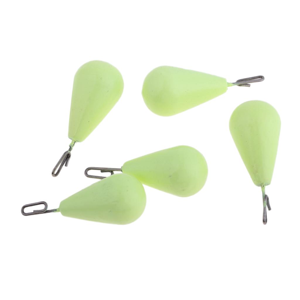Luminous Quick Insert Lead Sinker Fishing Lead Weights Fishing Balls Weights Fishing Jig Heads Sinkers