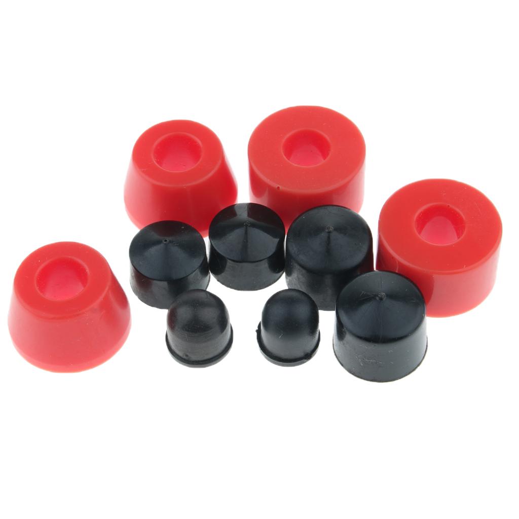 2x10pcs Skateboard Longboard Truck Bushings Pivot Cups Set Red 85AA