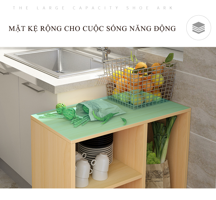 Kệ để đồ đa năng có bánh xe 360 dễ dàng di chuyển thương hiệu IGA - GA23