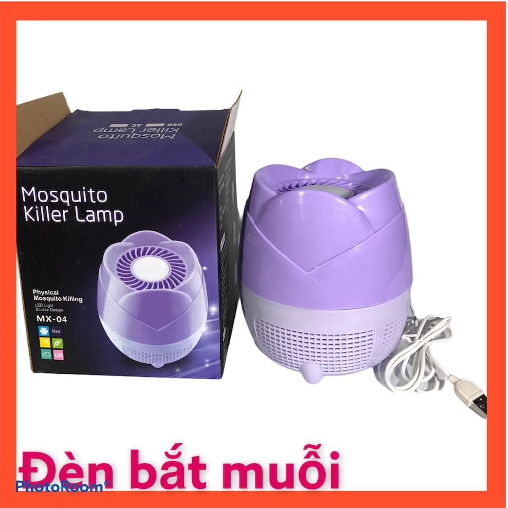 Đèn diệt côn trùng ruồi muỗi  cánh sen màu tím mã MX04