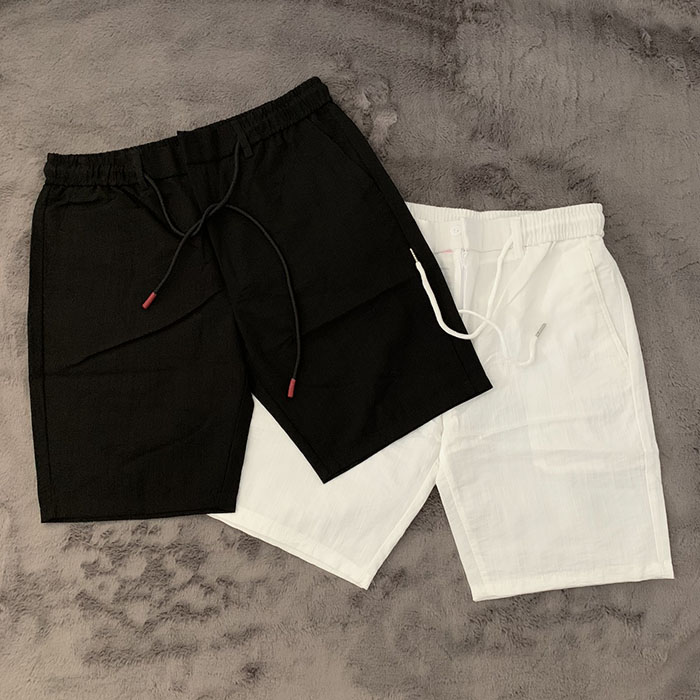 Quần short nam vải đũi