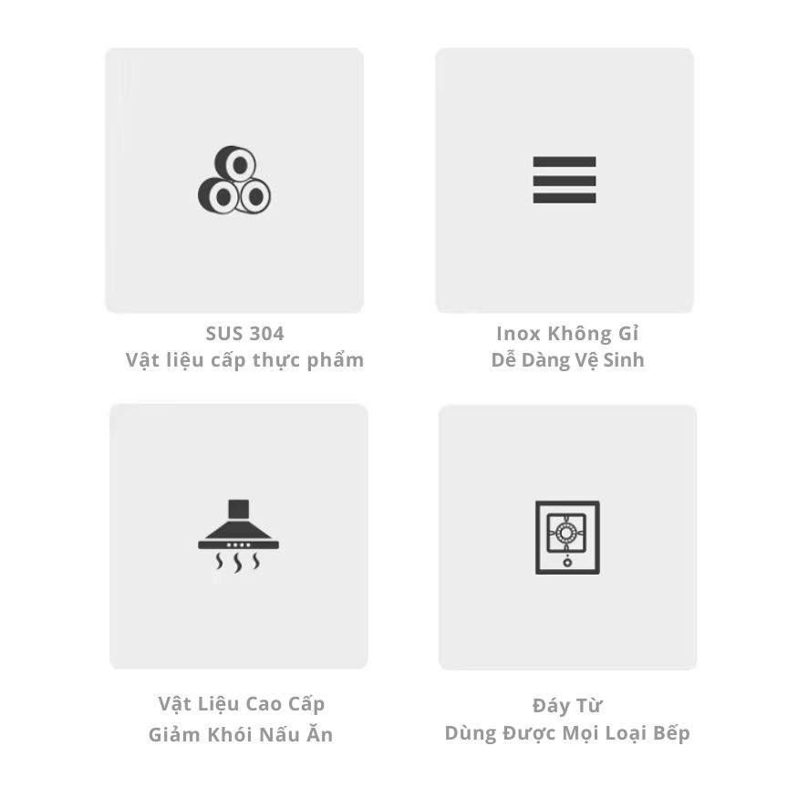 Chảo Inox đáy từ 3 Lớp Mishio (Size 22, 24, 26, 28, 30cm) Đúc Nguyên Khối, Đáy Từ, An Toàn Vượt Trội - hàng chính hãng