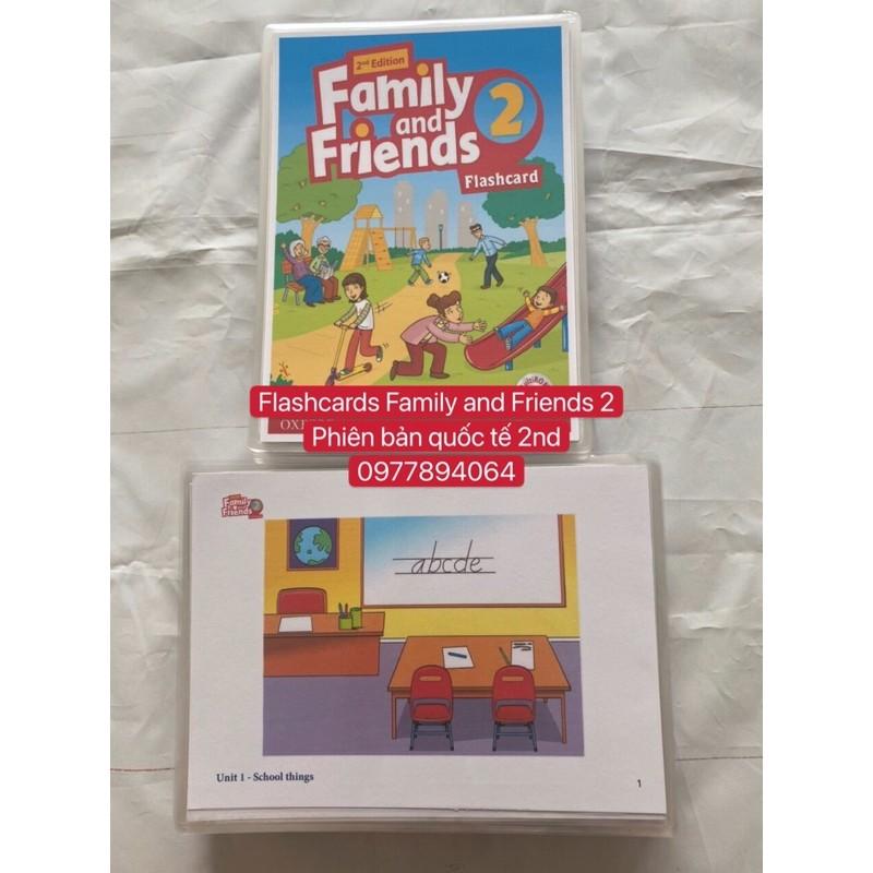 Flashcards Famly and Friends 2- 2nd -156 thẻ in 2 mặt ép plastics