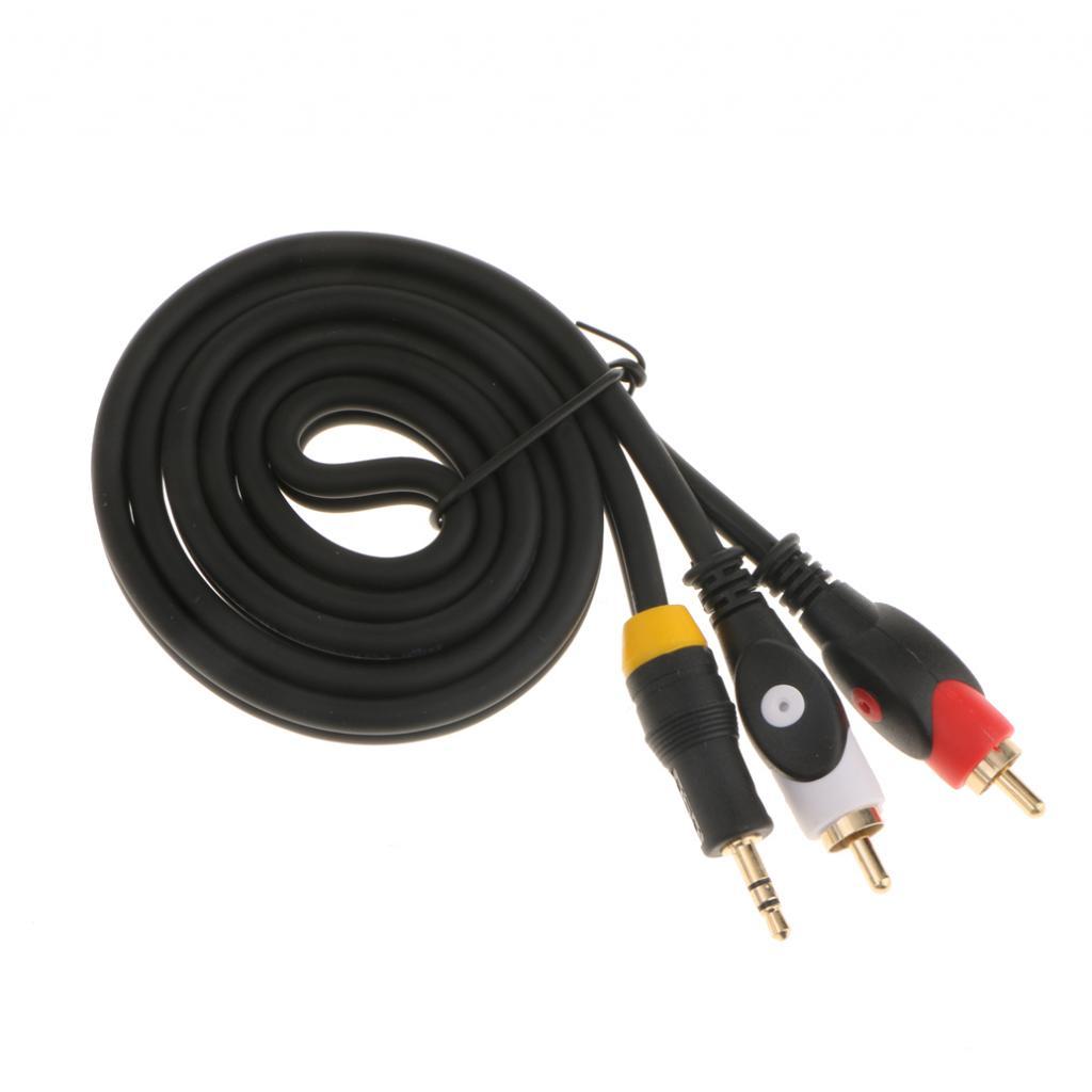 3.5mm 1/8" Jack TO 2 RCA Male Stereo Phono Audio Speaker Adapter CABLE 0.5m
