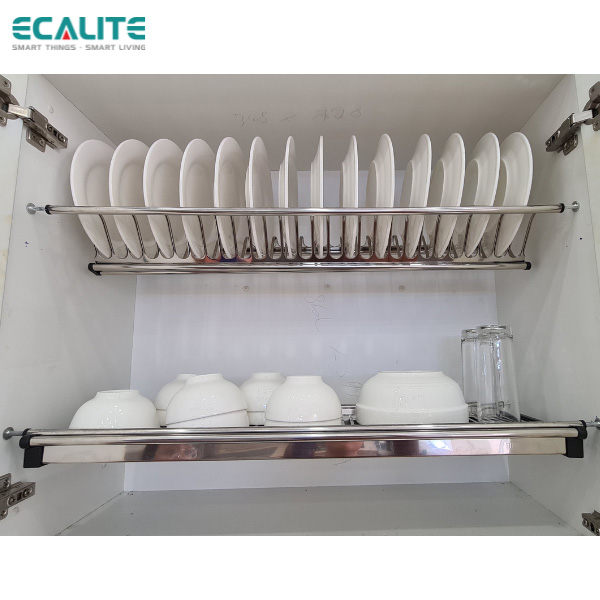 Kệ chén cố định tủ trên V Ecalite EL-BV80H - Ngang 80cm - 2 tầng - Hàng chính hãng