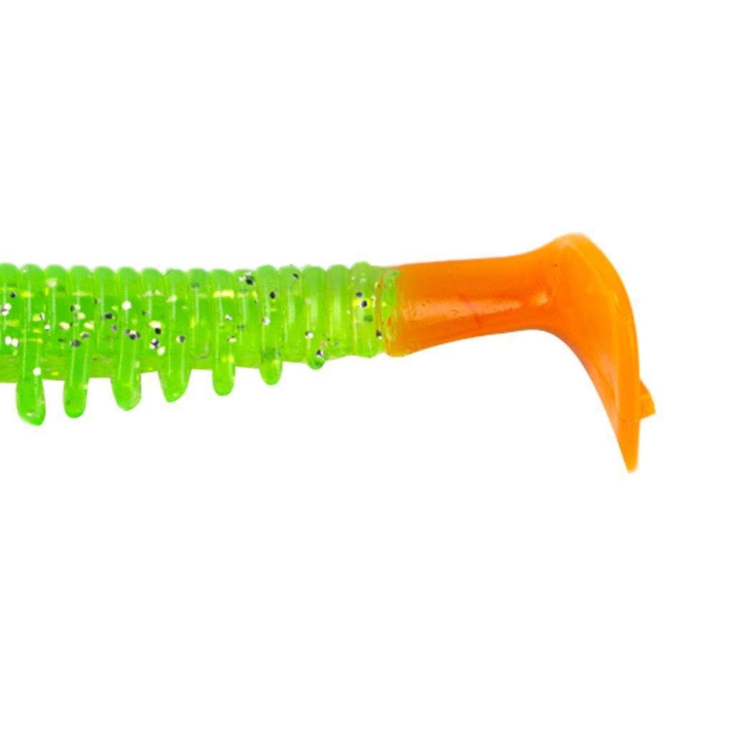 4pcs Soft Plastic Lure Artificial Worm Bait Carp Bass Trout Minnow Fishing