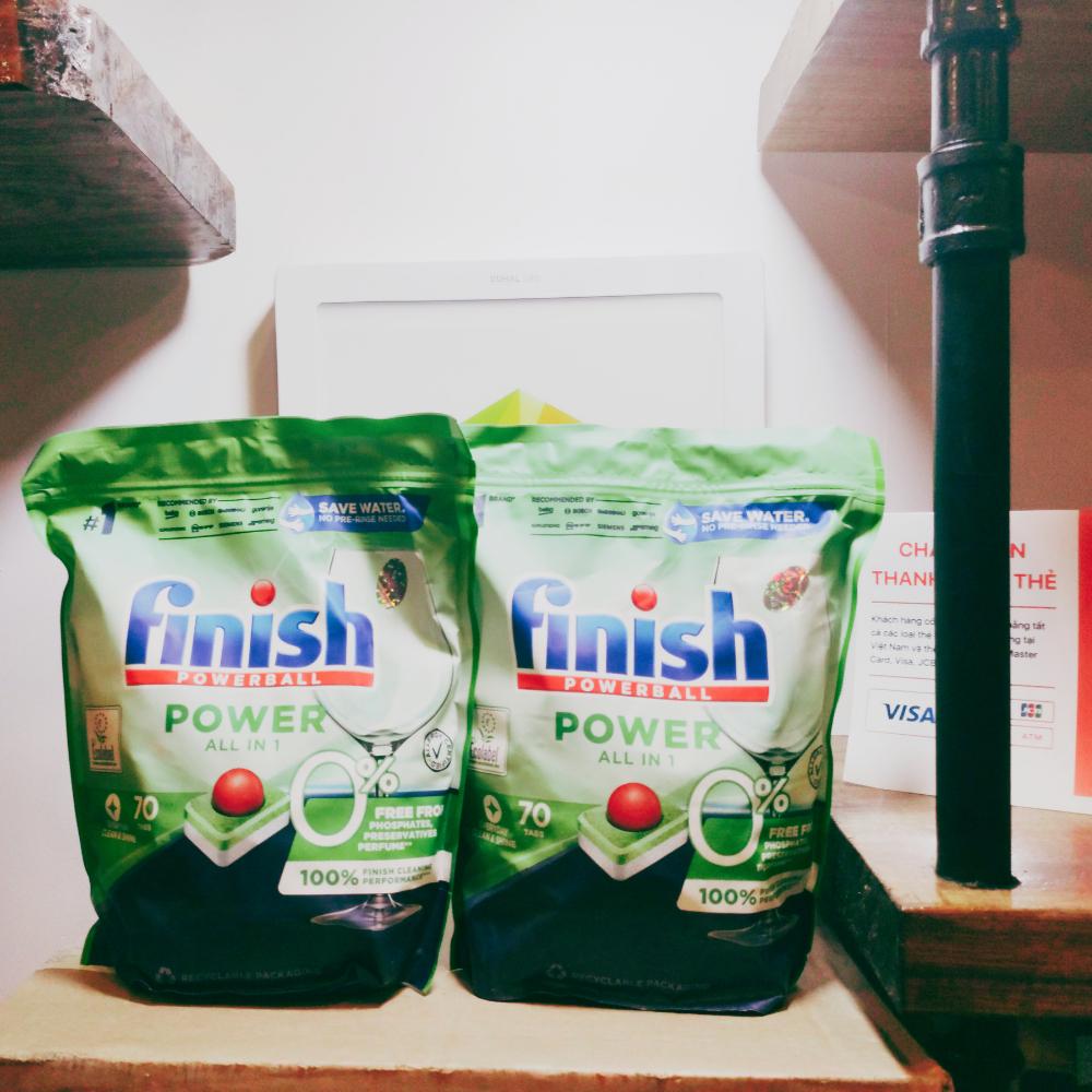 [HCM Hỏa Tốc] 3 Túi 210 viên rửa chén Finish All in 1 Max – (0% Ecolabel EU - 10x tính năng - Đặc biệt tốt cho trẻ em)