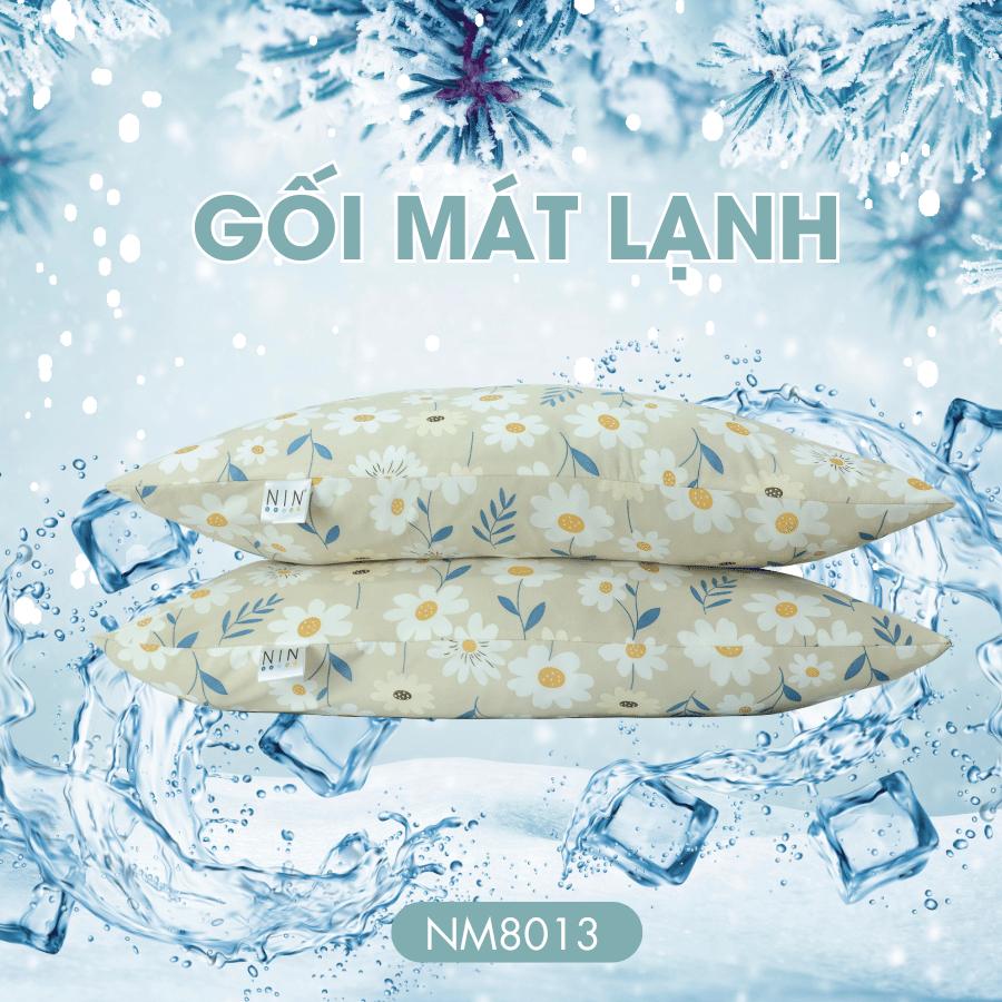 Ruột gối hè mát lạnh NIN I Cool 40x60cm Ice Silk điều hoà nhiệt độ cao cấp, gòn microfiber êm ái nhiều hoạ tiết