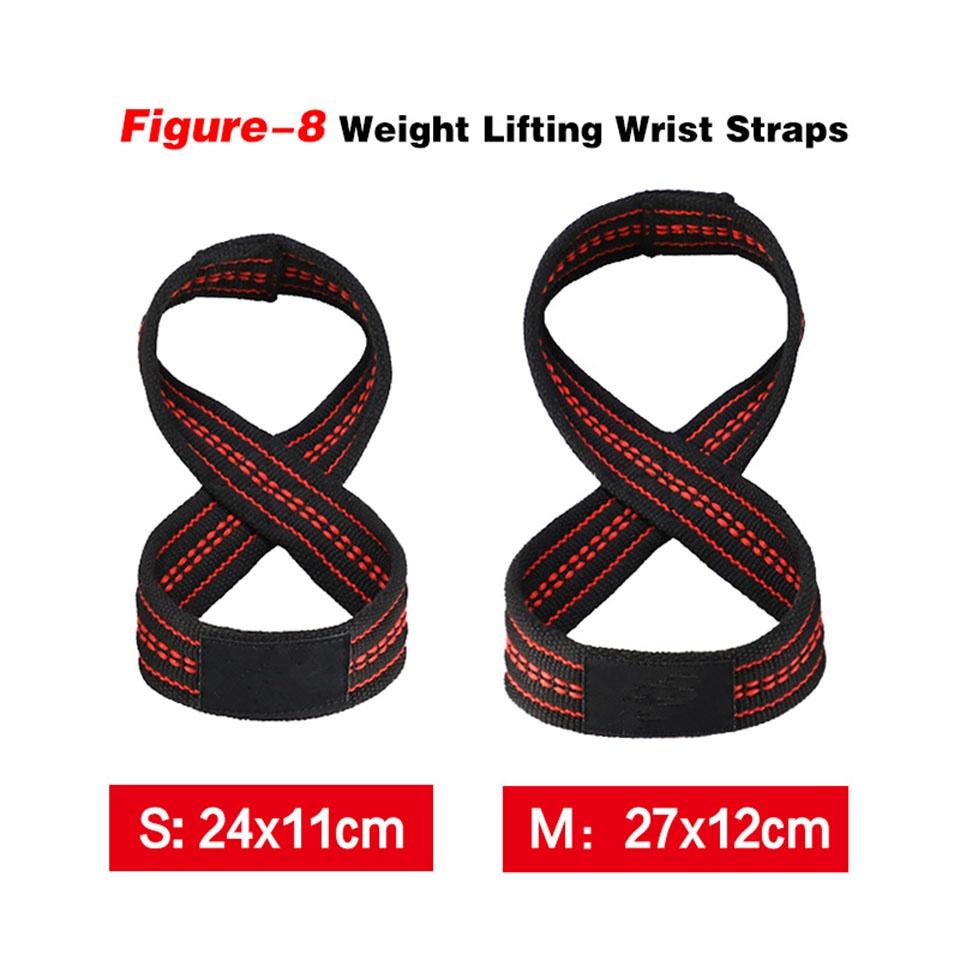 Dây đai quấn cổ tay hỗ trợ nâng tạ tập gym hình số 8