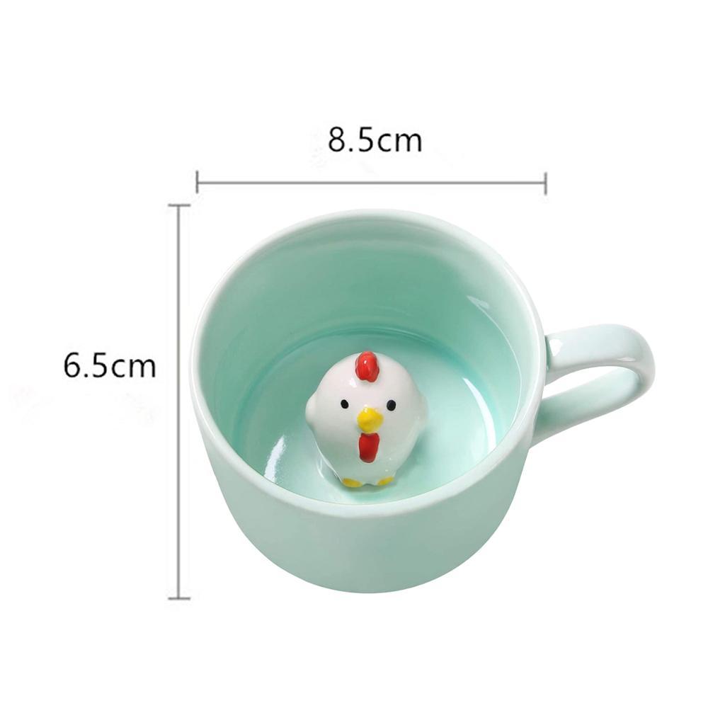 Ceramic Cup Cute Animals Inside Tea Milk 3D Cartoon Mugs