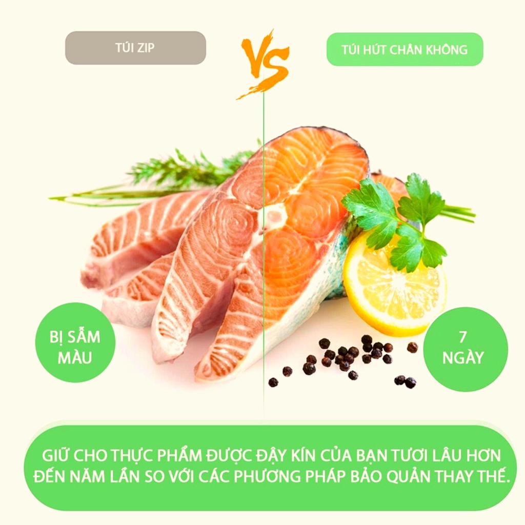 Túi Hút Chân Không Mặt Nhám Crénot Joice M5 Bảo Quản Thực Phẩm An Toàn 1 Cuộn 500cm