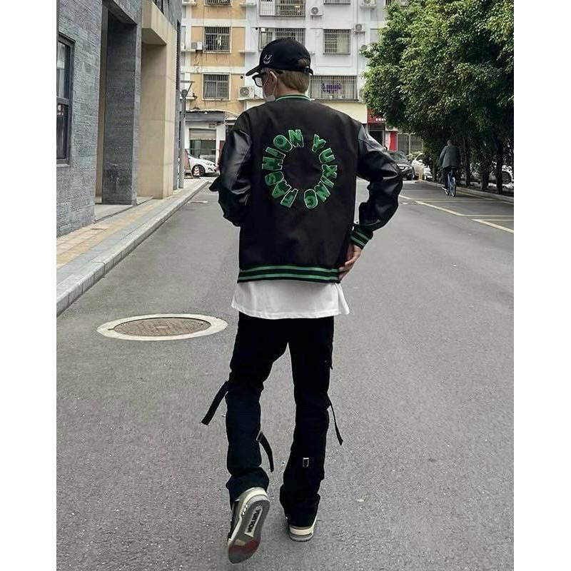 Áo Khoác Dù Kiểu Bomber Bóng Chày Form Rộng Nam Nữ Fashion Yuxing