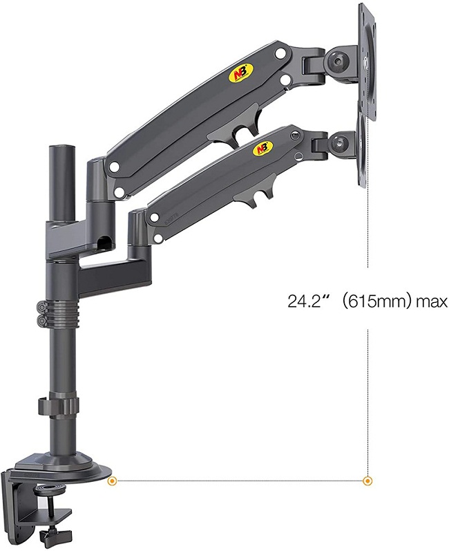 Giá treo 2 màn hình máy tính NB-H180