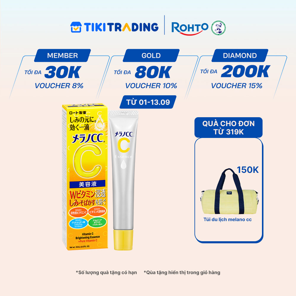 Tinh chất vitamin C dưỡng trắng da, chống thâm nám Melano CC Whitening Essence 20ml