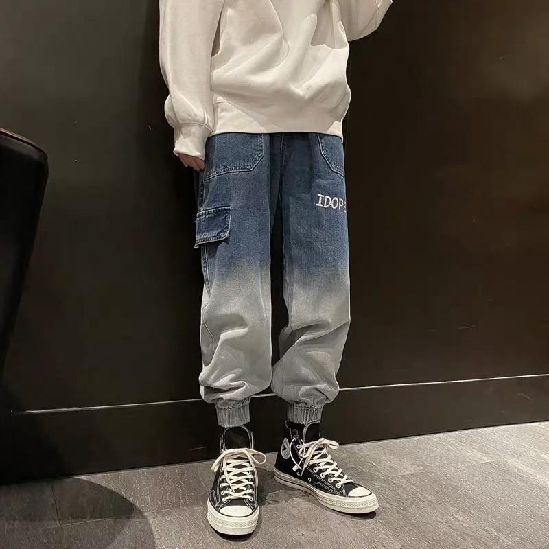 Quần jeans loang màu ombre nam
